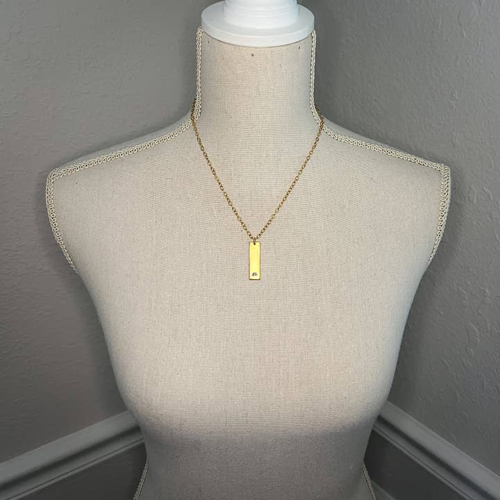 The Crowning Jewels - Wholesale Pendant/Charm Necklace - Gold Hand-Stamped Nature Chain Necklace1