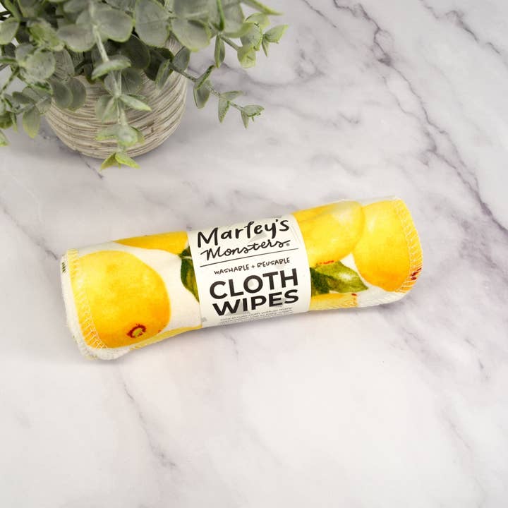 Marley's Monsters - Wholesale Face & Body Wipes - Cloth Wipes: Prints - 12 Count Packs - Case of 6