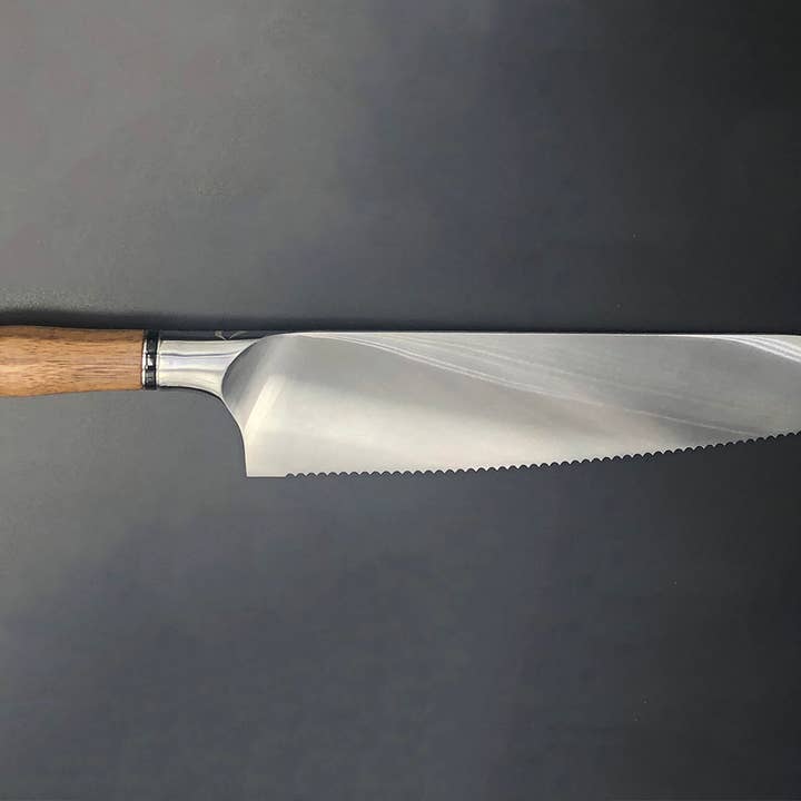 Sort Valnød Håndtag - 10 Tomme Brødkniv for engroshandel hos Craftstone Knives