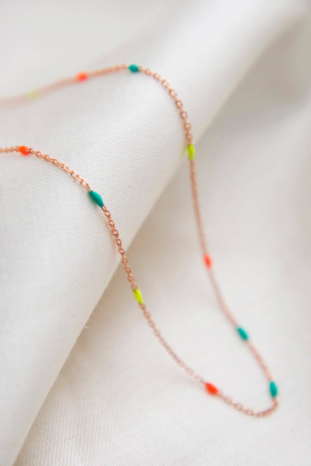 Volenia Silver - Wholesale Link & Chain Necklace - Women's 925 Sterling Silver Necklace with Colorful Stones2