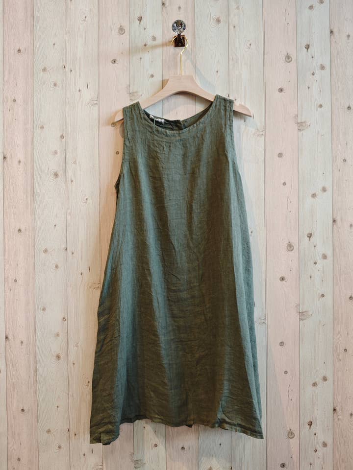 Linen & More - Wholesale Dress - Women's - REF 29306 SHORT SLEEVE DRESS SISA LINEN 100%