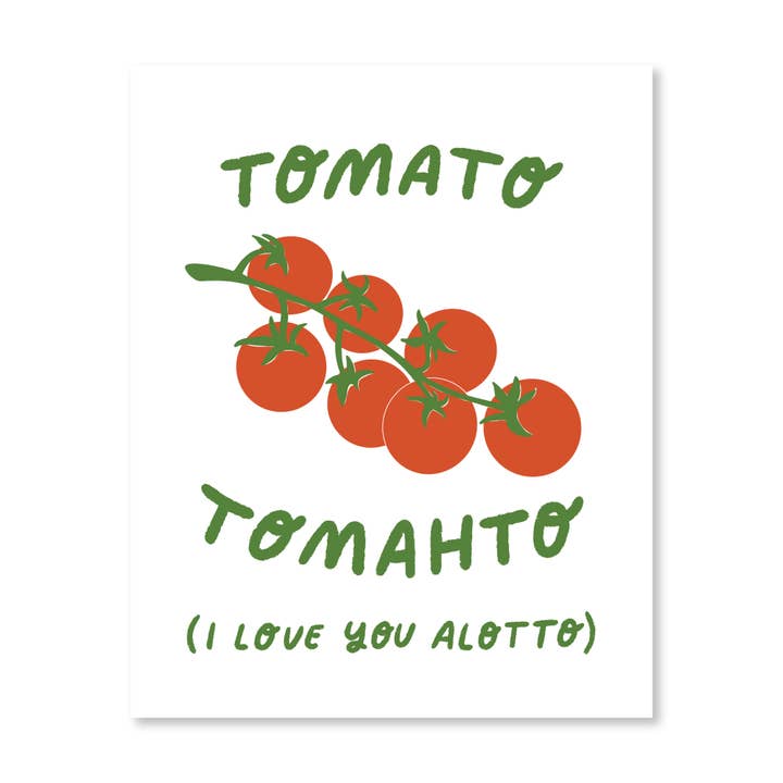 Impressão de Arte Tomate Tomahto por atacado de Finch and Flourish Paper Goods