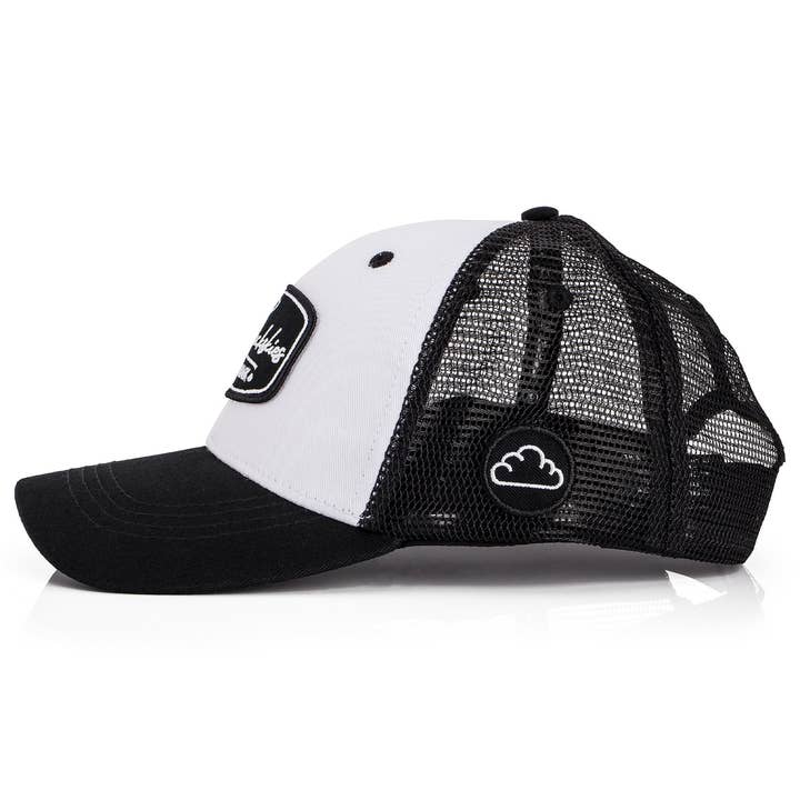 Blackskies - Wholesale Trucker Hat - Unisex - Racing Baseball Cap White-Black6