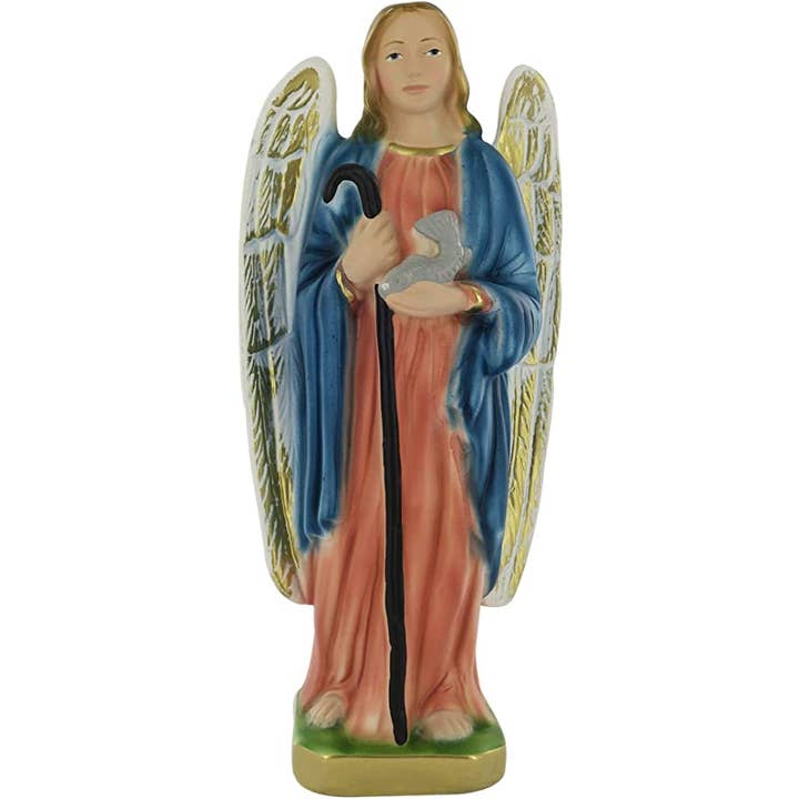 Costa Articoli Religiosi – Engroshandel Pyntefigur – Gips statue af St. Raphael Ærkeenglen cm. 20