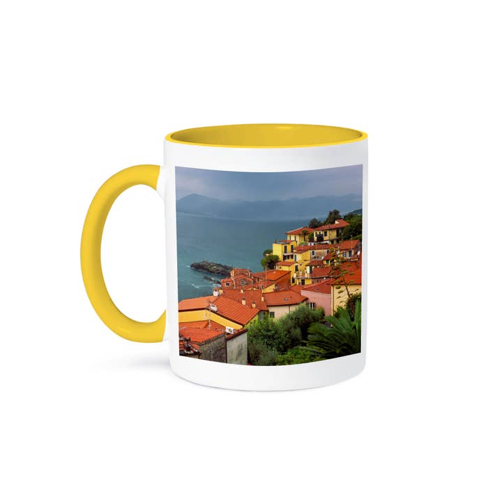 3dRose - Wholesale Coffee Mug - 3dRose, Italy, Liguria, Tellaro. Overview of seaside village. , Mug