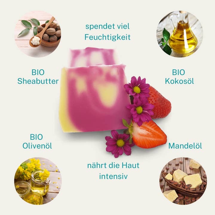 Kleine Auszeit Manufaktur - Wholesale Bar Soap - STRAWBERRY CHAMPAGNE SOAP3