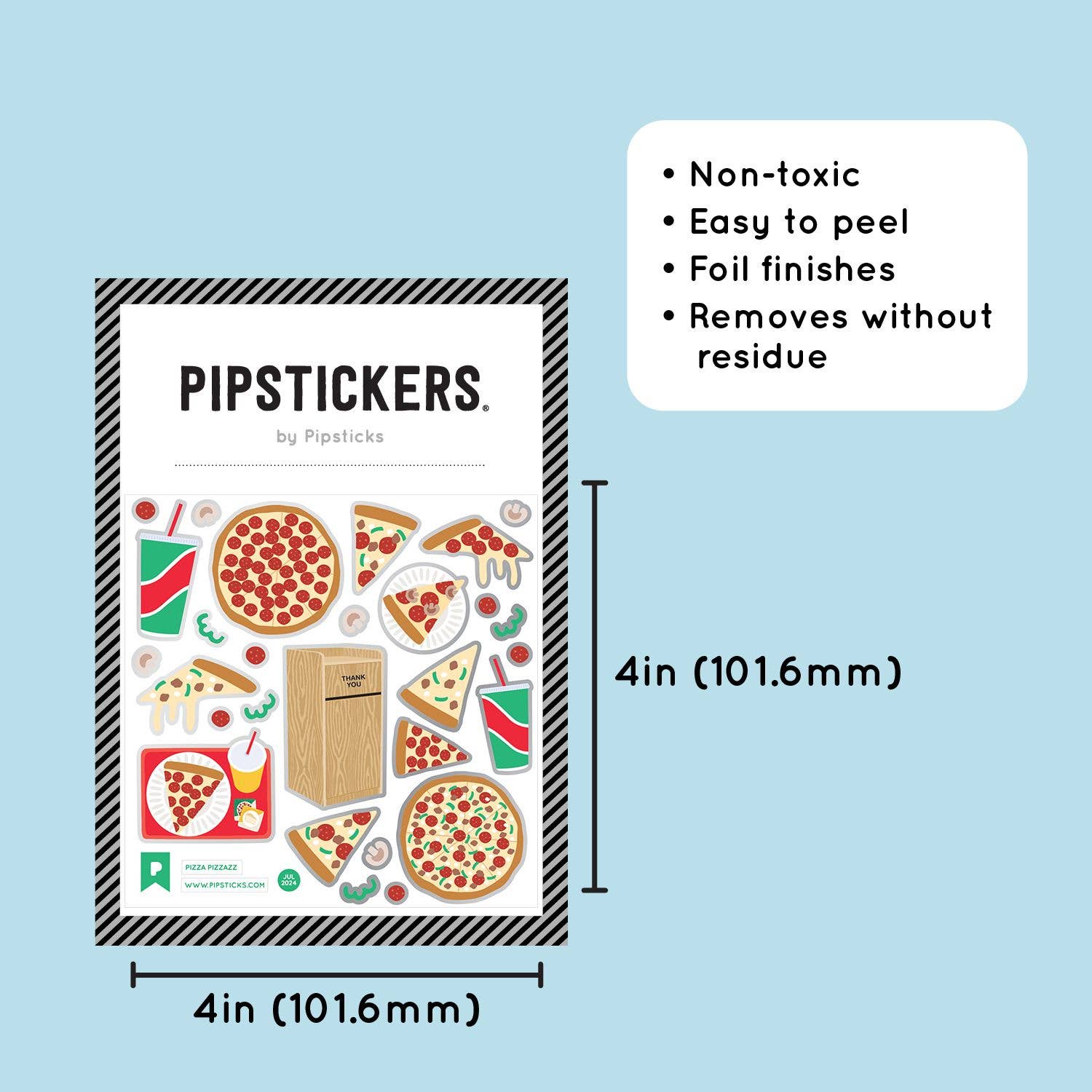 Pipsticks - Vente Autocollant - Pizza Pizzazz19