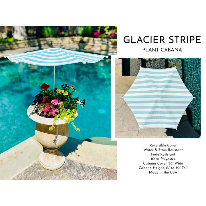 Glacier Stripe Plant Cabana - 28"Wx30"T - Assembly Required for wholesale by Plant Cabana