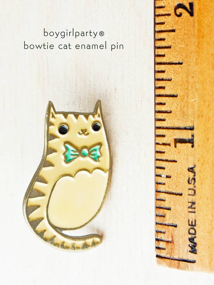 Bowtie Cat Enamel Pin – Cute Cat Jewelry for Girls Gift Idea for wholesale by Boygirlparty
