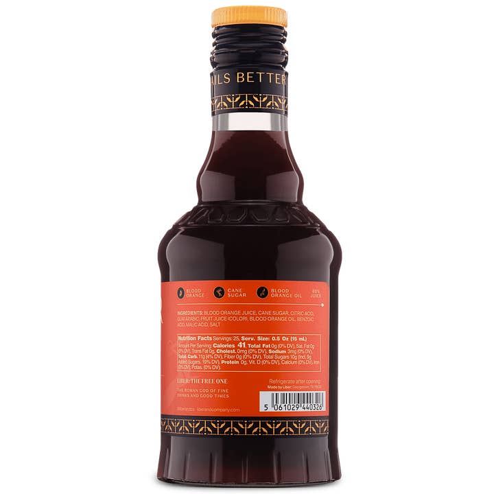Liber & Co. - Wholesale Cocktail Mix/Syrup - Blood Orange Cordial