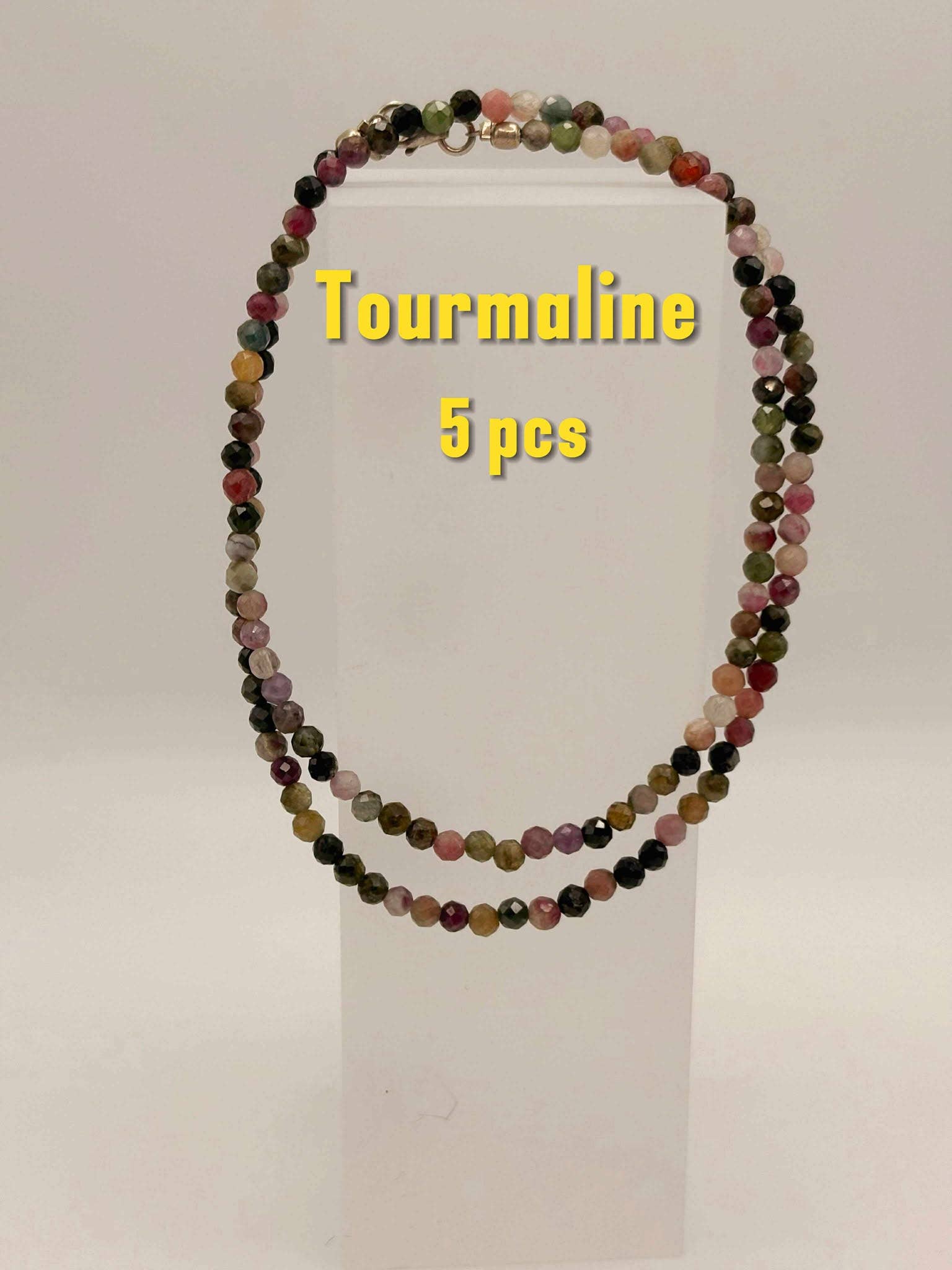 Csr jewelry design – wholesale Beaded/pearl necklace – Elegant Sterling Silver Faceted Bead Gemstone Necklace16