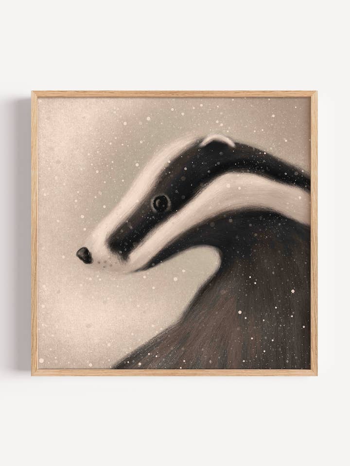 Badger Square Print for wholesale by Jo Couch