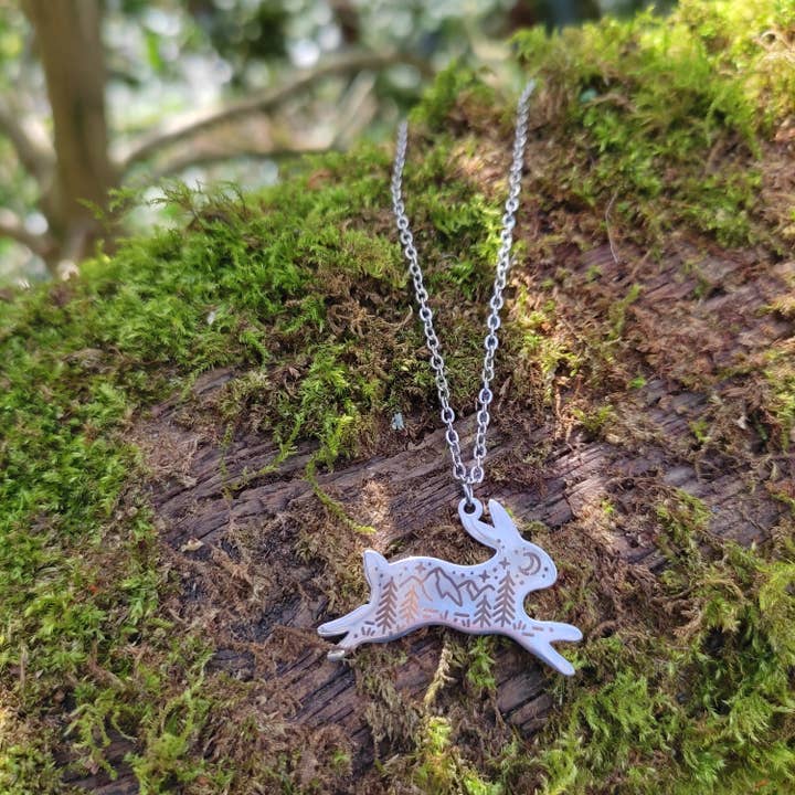 Jardin des Druides - Wholesale Pendant/Charm Necklace - Collier animal totem lapin2