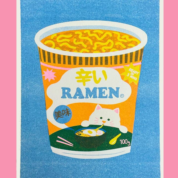 naomi wilkinson illustration – wholesale Art print – Ramen Riso Print
