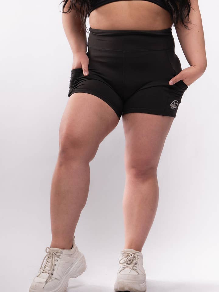 Pantalones cortos de compresión de cintura alta para mujer Ethereal para venta al por mayor de Kinda Fit Kinda Fat
