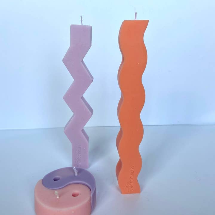 Kendall's Kandles - Vente Bougies/bougeoirs coniques - Bougies coniques Squiggly & Zig Zag1