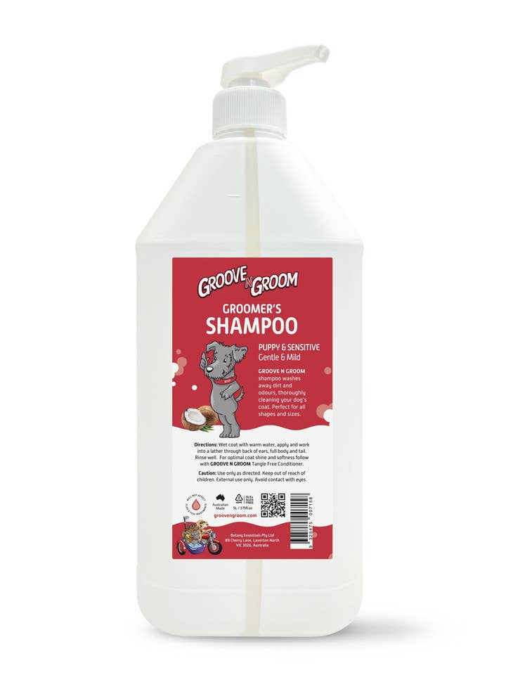 Pet Shampoo - Puppy & Sensitive 5Ltr for wholesale by Groove N Groom