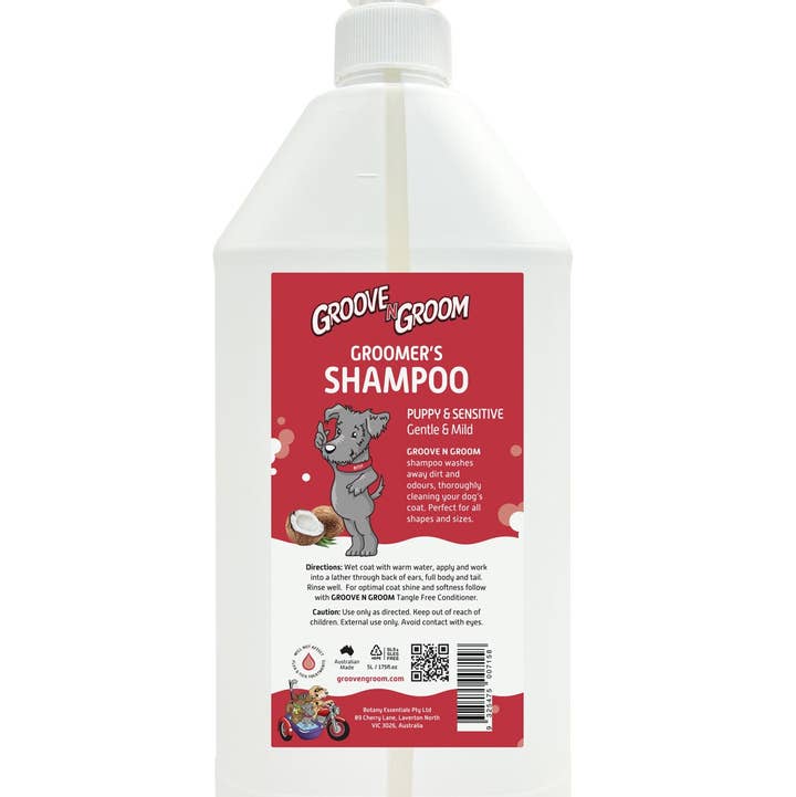 Groove N Groom - Wholesale Pet Shampoo - Dog - Pet Shampoo - Puppy & Sensitive 5Ltr0