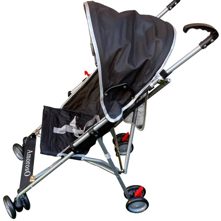 12005R Umbrella Stroller Round Canopy, Black Colour for wholesale by Amoroso Baby, Amoroso Pet, Quest, SCKS8, TAWA, Nirvana