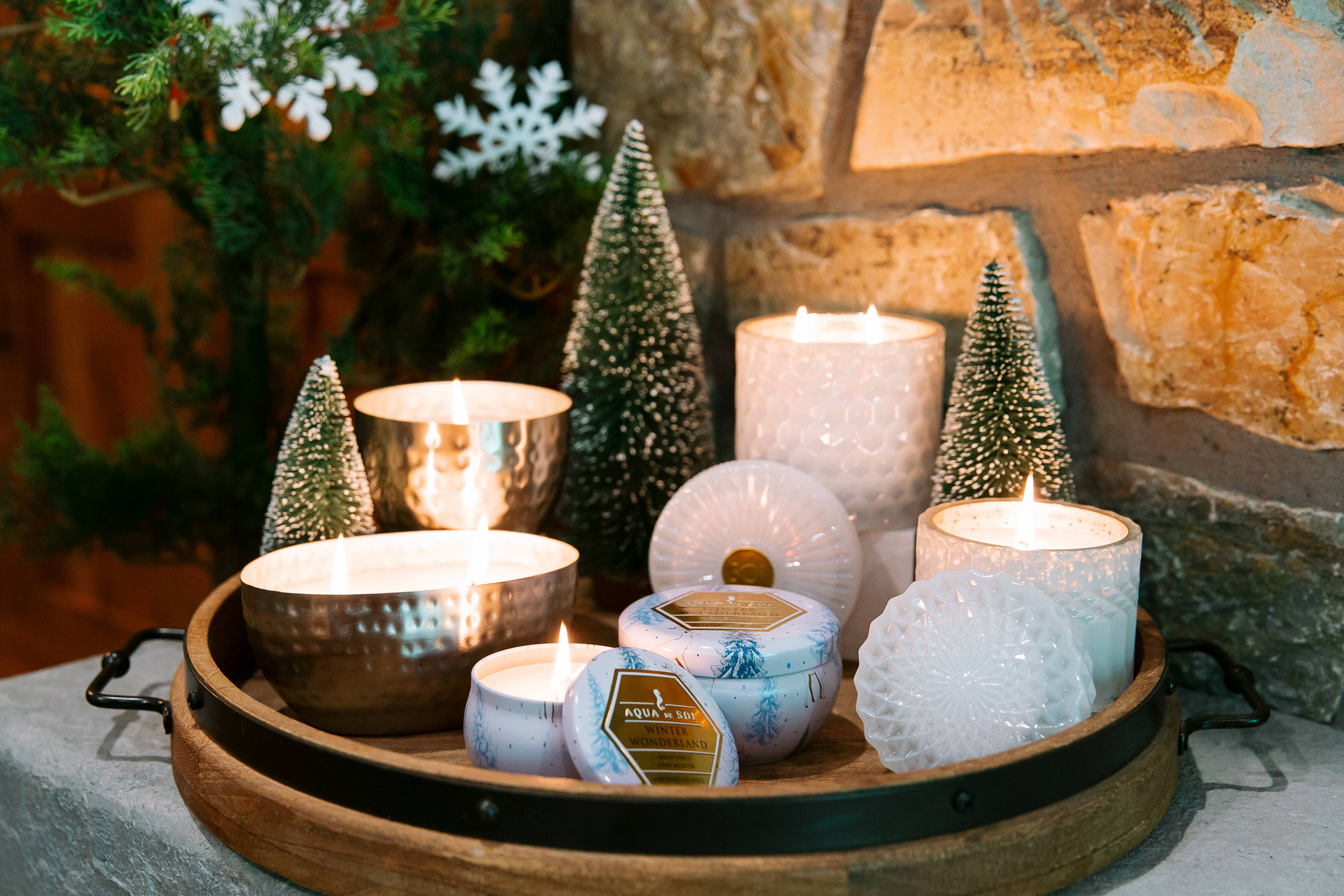 The SOi Company - Wholesale Jar/Filled Candle - Winter Wonderland Candle Silver ROUND Bowl 14oz1