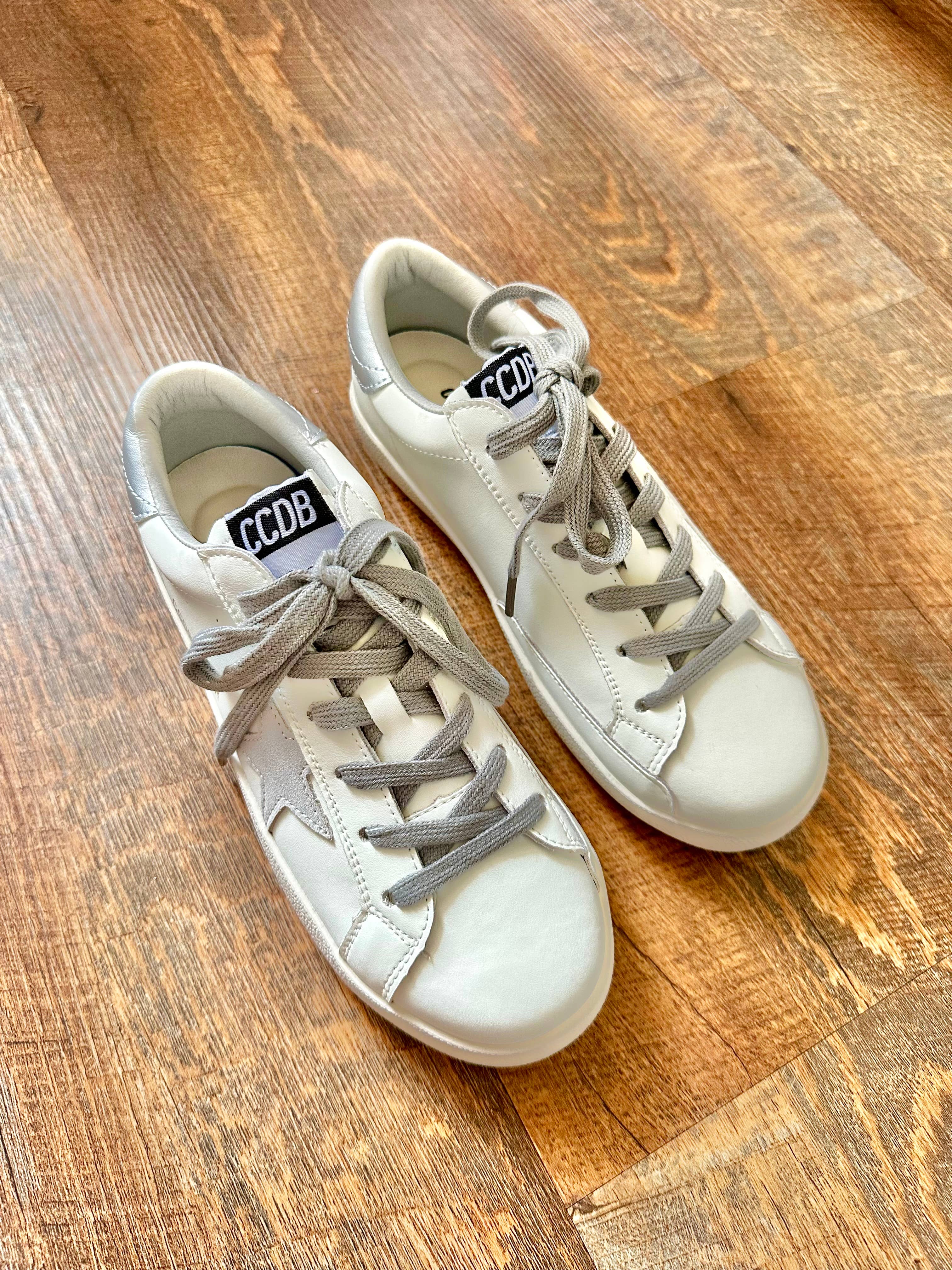 Torn and Trendy - Wholesale Lifestyle Sneakers - Women's - Grey Star Silver Heel Women’s Sneakers2