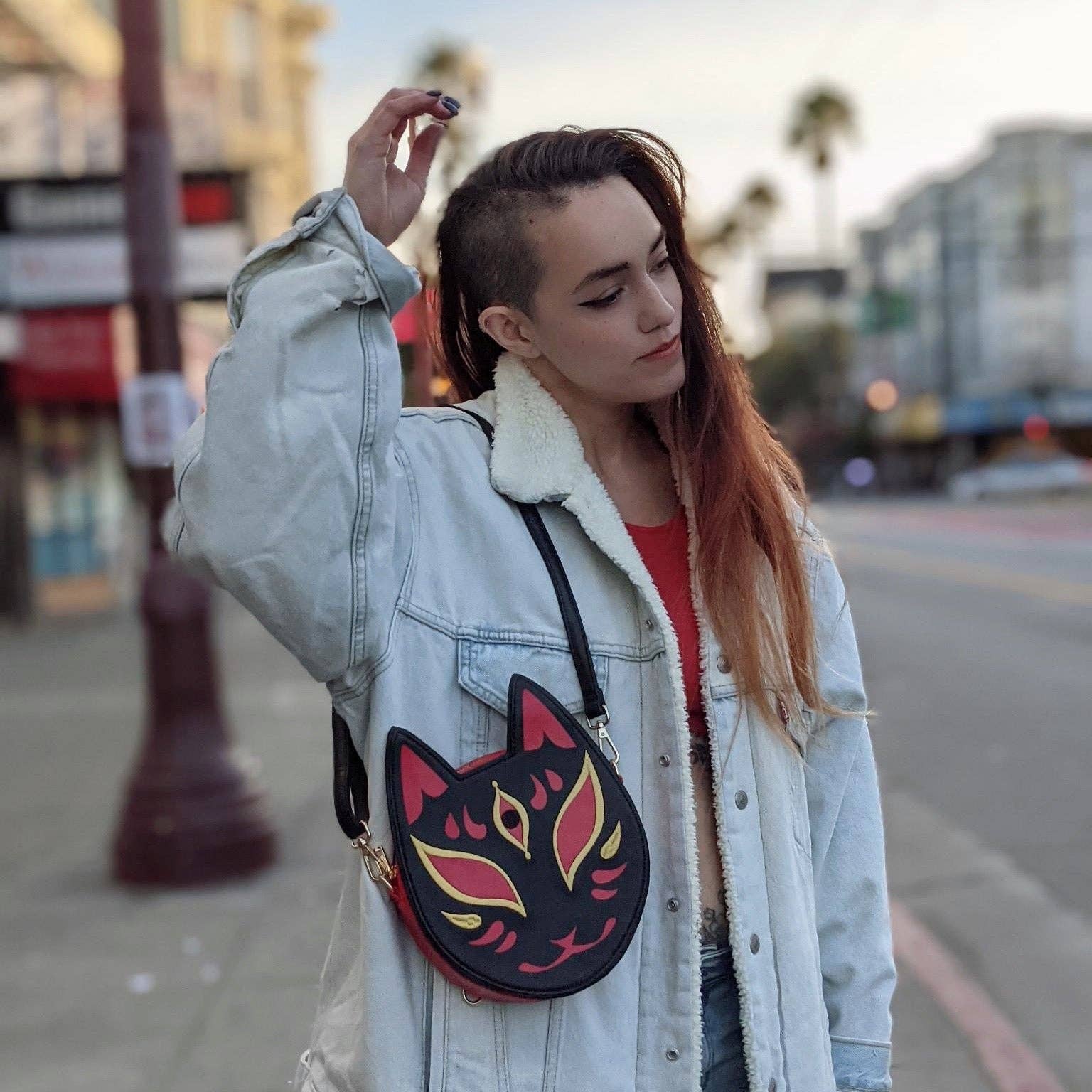 Yoshi Yoshitani LLC - Wholesale Backpack - Unisex - Kitsune Convertible Bag : Black3