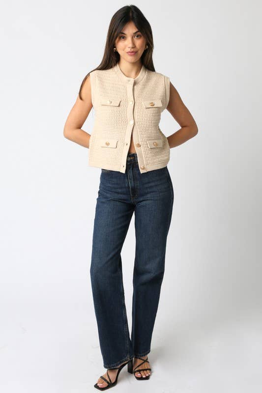 Olivaceous - Wholesale Knit Top - Women's - Selena Button Knit Top8