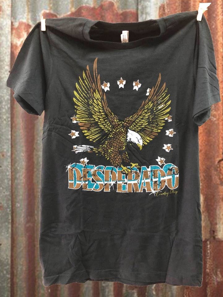 Country Deep Apparel - Wholesale Screen Printed T-Shirt - Unisex - Desperado Vintage Unisex T-Shirt0