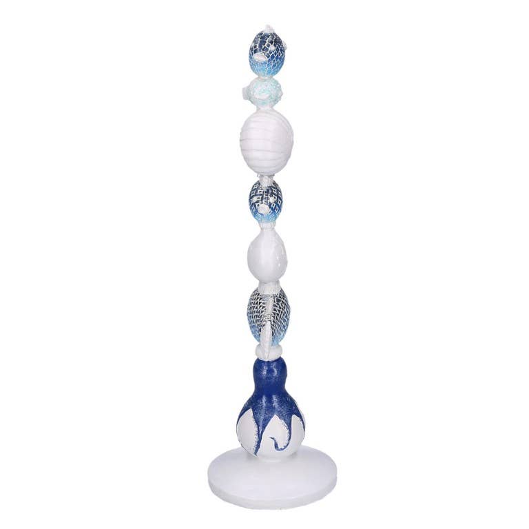 Vacchetti - Wholesale Decorative Tabletop Object - White Blue Sea Resin Decoration CM14x13.5h45.51