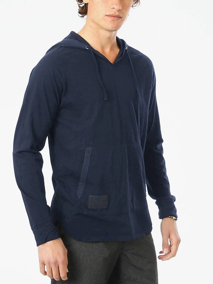 ZIMEGO Herrar Pigmentfärgad Huvtröja för wholesale av ZIMEGO