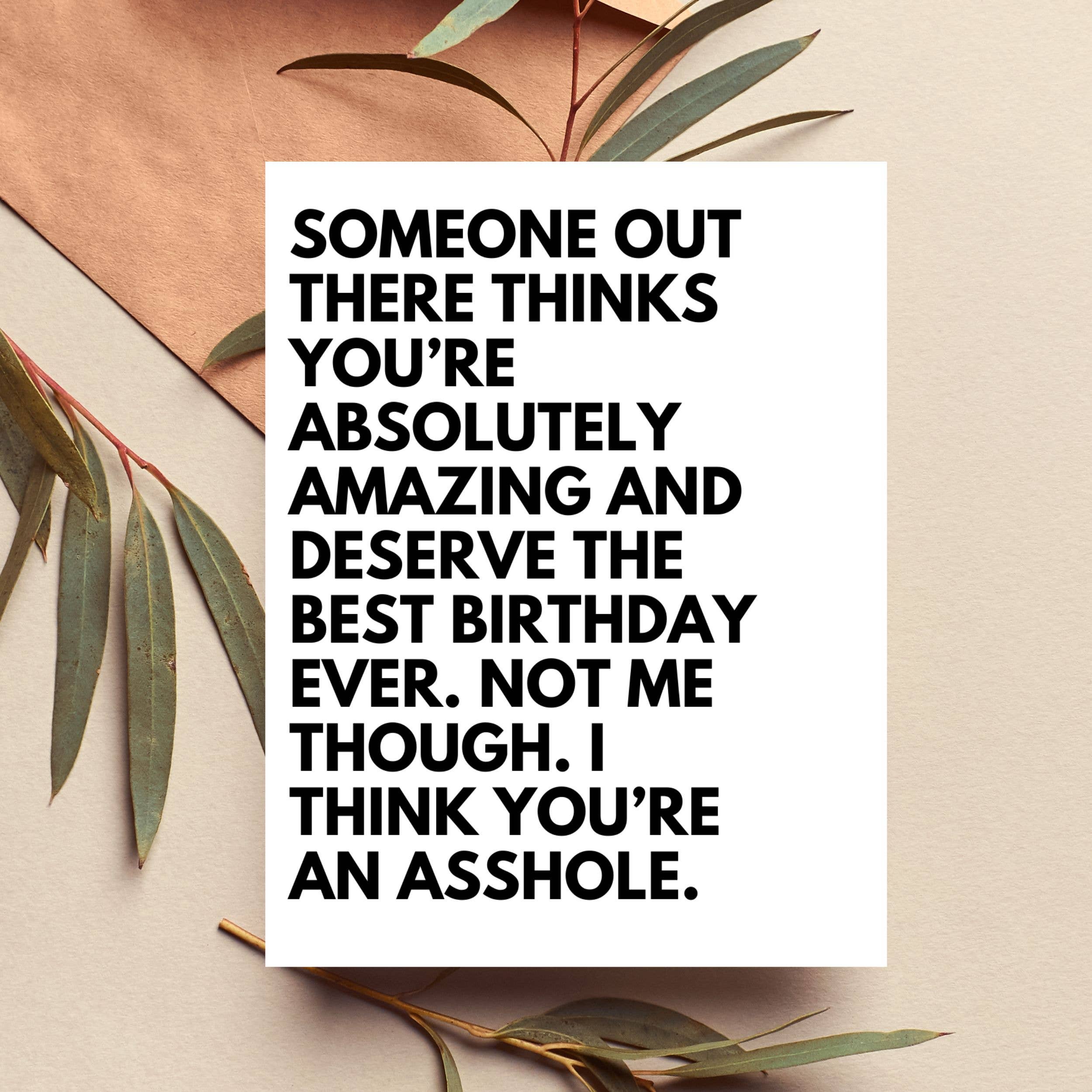 As Told By Ellie - Wholesale Birthday Card - Rude Insult Birthday Card0