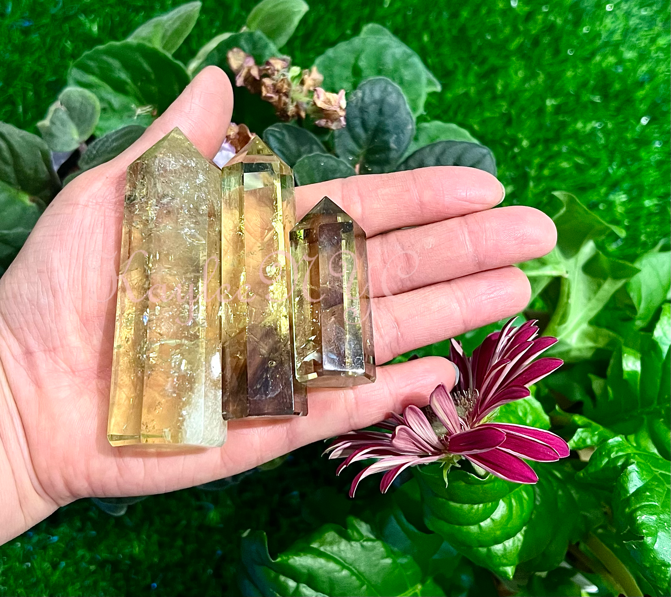 KayleeNYC - Vente Pierre et cristal de spiritualité - Obélisque en citrine Tower Point Crystal Energy Healing, 1 lb4