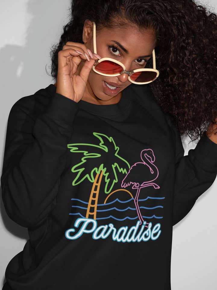 Paradise sweatshirt med print til kvinder for engroshandel hos IALD