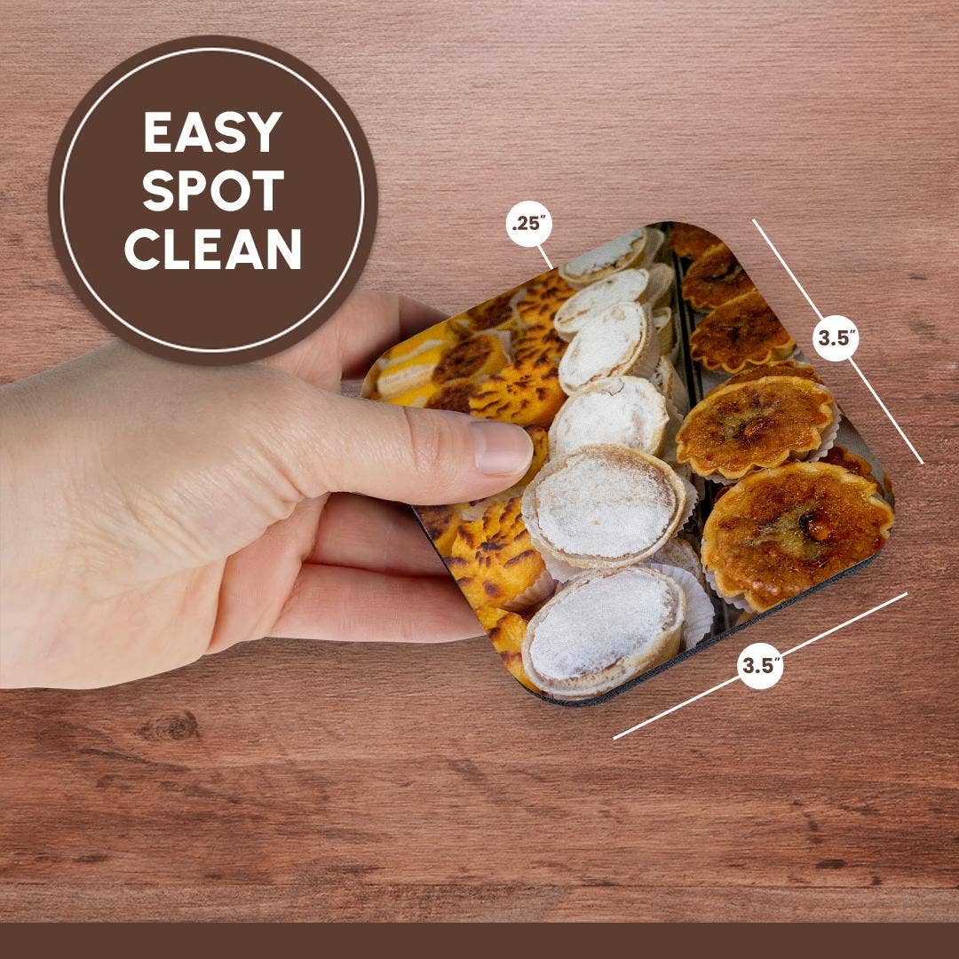 3dRose - Wholesale Coasters - 3dRose, Lisbon, Portugal. PastelDaNata pastries, Portugese national dessert., Coaster13