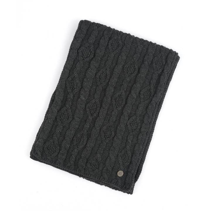 IRS-070A Celtic Weave Scarf 30x170 Grey for wholesale by Celtic Ore Crafts