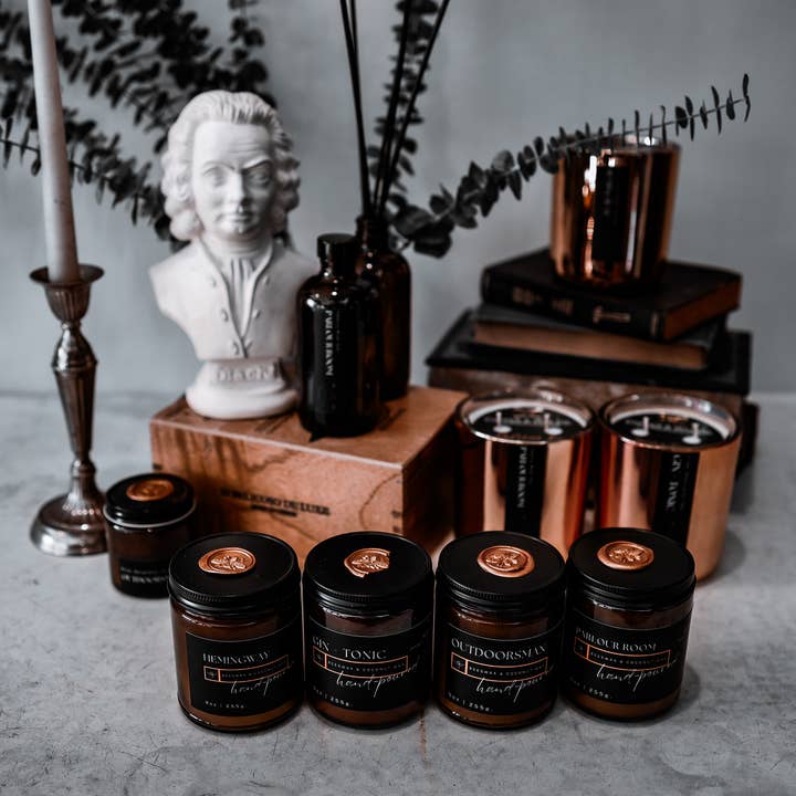 Copper & Wax Co. - Wholesale Jar/Filled Candle - Hemingway Citrus Cigar Smoke Oak Moss Jar Candle2