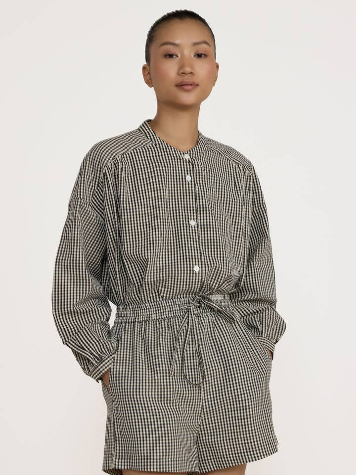 Easy Shorts - Black Gingham for wholesale by LAUDE the Label