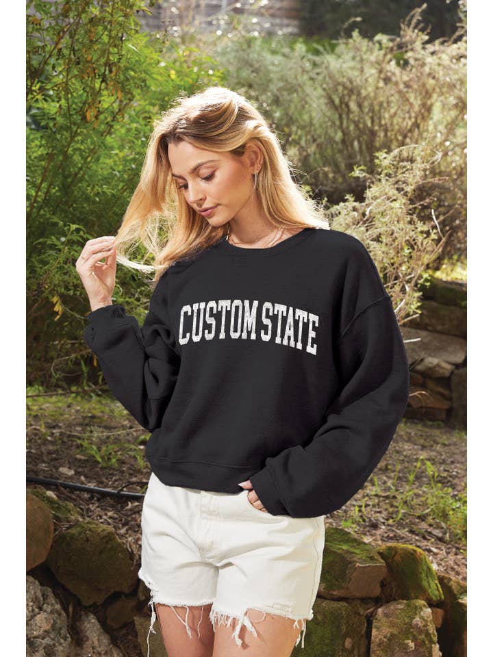 OAT COLLECTIVE - Wholesale Graphic Sweatshirt - Women's - CUSTOM STATE Mid Graphic Sweatshirt8