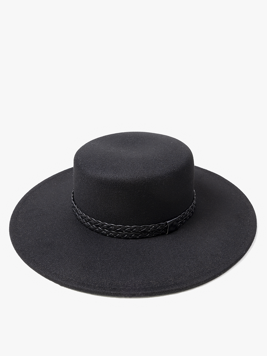 Jen & Co. - Wholesale Fedora - Women's - HAT2366 Lynnie Wide Brim Hat w/ Straw Band0