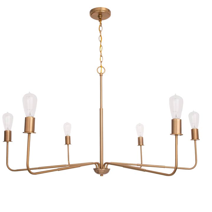 Brio Lighting - Wholesale Chandelier/Hanging Light - Modern Chandelier Radiant 6-Light Traditional Farmhouse Gold1