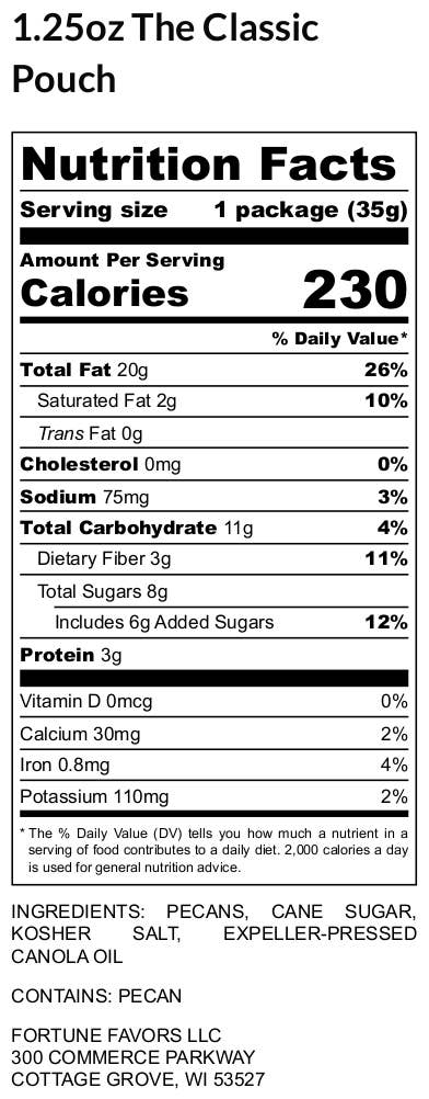 Fortune Favors - Wholesale Nuts - 1.25 oz Fortune Favors The Classic Candied Pecans3