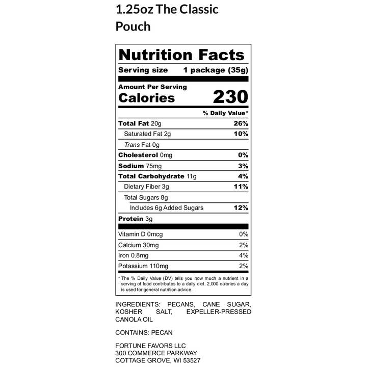 Fortune Favors - Vente Noix - 1,25 oz de pacanes confites Fortune Favors The Classic3