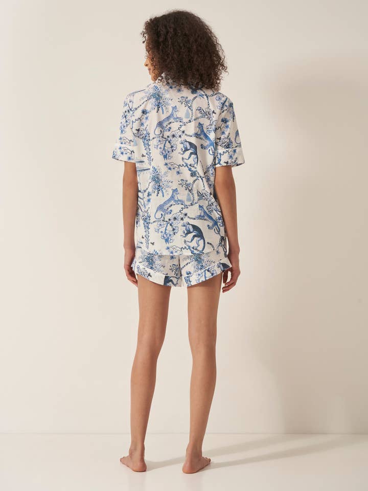 Commodities Trading (UK) Limited (Myza) - Wholesale Sleepwear Set - Women's - Women's Organic Pyjama Short Set - Chinoiserie5