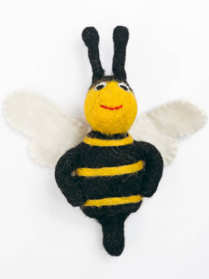 Bumblebee Finger Puppet for wholesale by Silk Road Bazaar