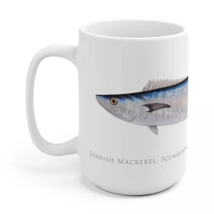 Stick Figure Fish - Wholesale Coffee mug - Spanish Mackerel Mug0