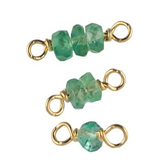 Gold filled or Sterling Silver Clear Permanent Jewelry Conne for wholesale by Beadboat1