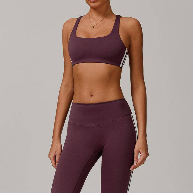 WONDERXFANS - Venta al por mayor Sujetador deportivo - Mujer - Sujetador de yoga sin mangas con contraste de color.12