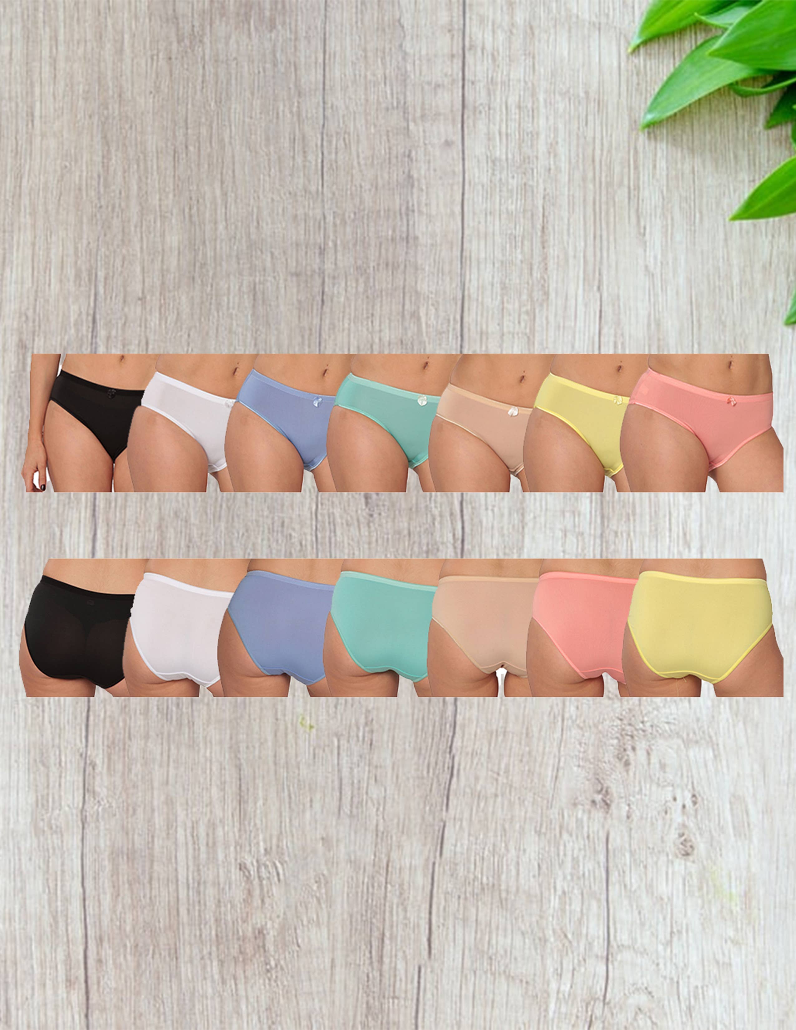 Isadora, Tipi toe, & James Fiallo - Wholesale Underwear - Women's - Isadora Women's Cotton Seamless Comfort Bikini Underwear3