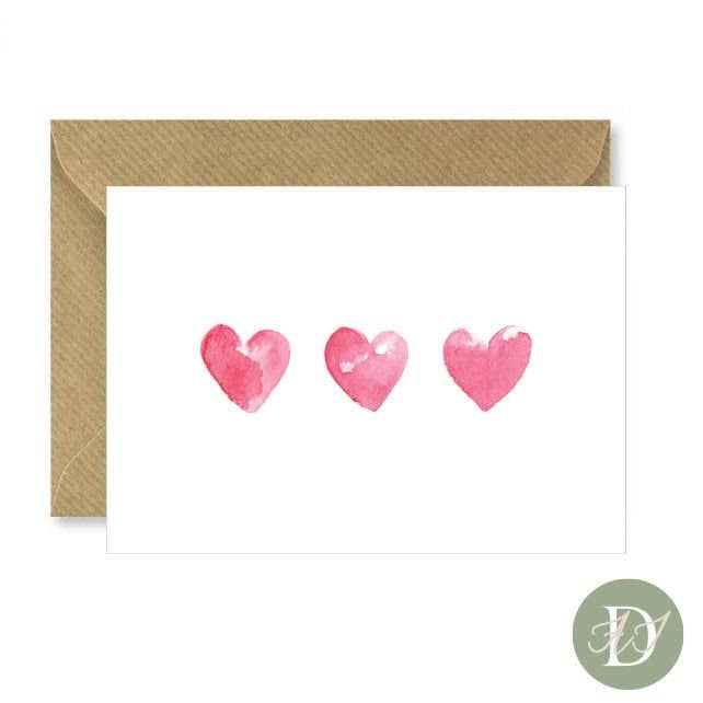 Carte cœur vierge pour la vente par Anna Jayne Designs