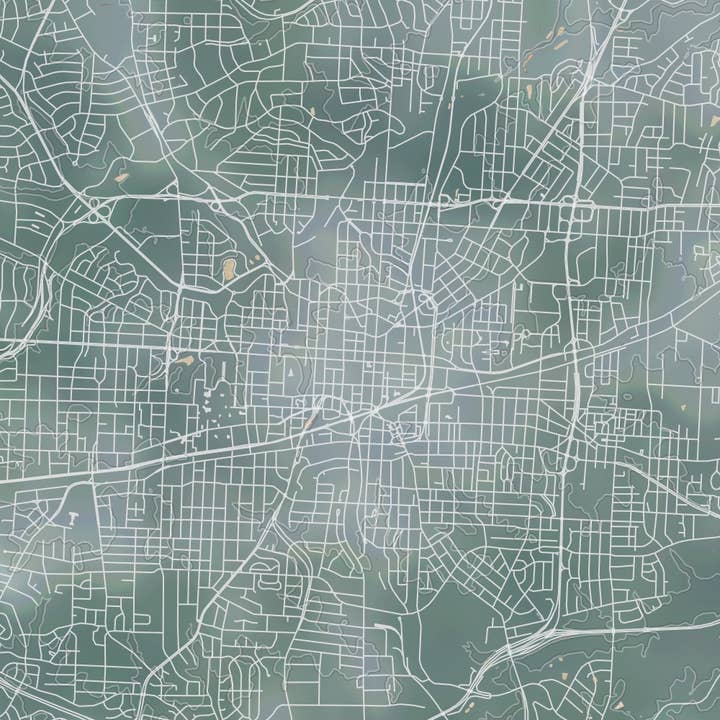 JACE.design - Vendita all'ingrosso Stampa artistica - Stampa mappa Greensboro NC Pomeriggio4